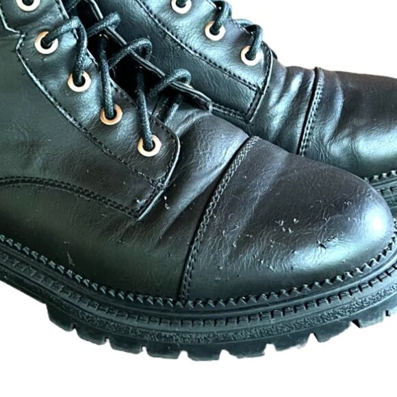 Women's Rock & Candy by ZiGi Black Lace-Up Combat Boots, Size US 7 - Picture 8 of 12